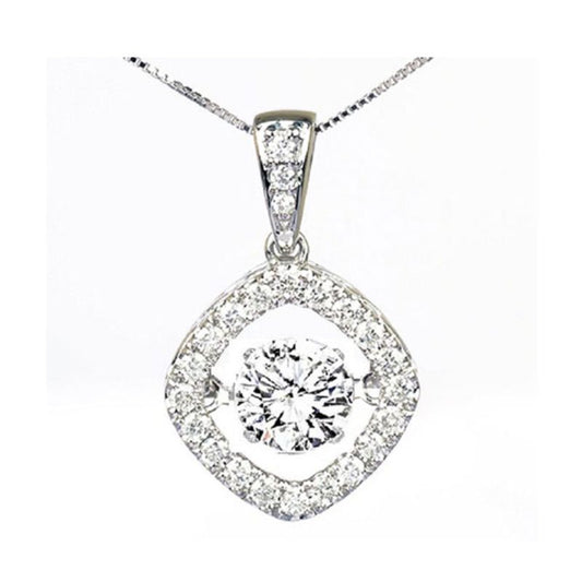 Gems One 14KT White Gold & Diamond Rhythm Of Love Neckwear Pendant  - 1-1/2 ctw