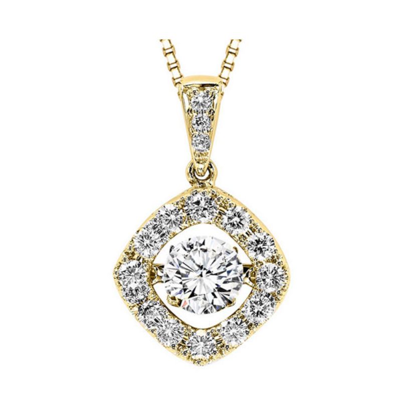 Gems One 14KT Yellow Gold & Diamond Rhythm Of Love Neckwear Pendant  - 1 ctw