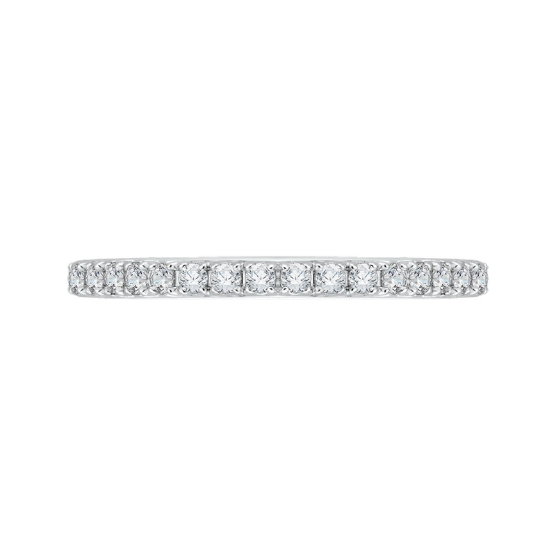 Shah Luxury Round Diamond Half-Eternity Wedding Band In 14K Two-Tone Gold