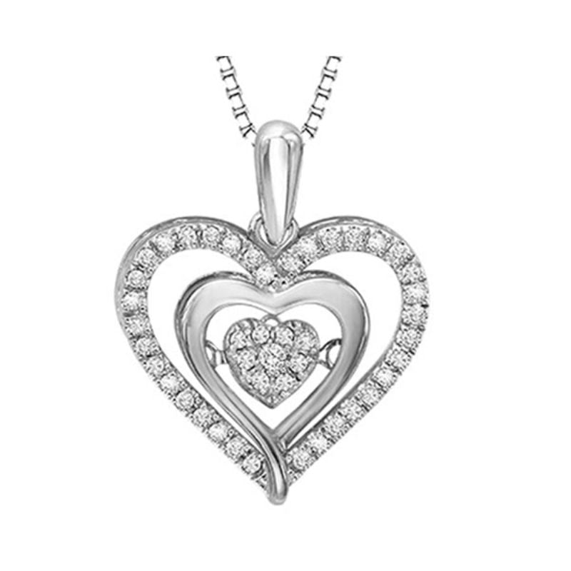 Gems One Silver (SLV 995) & Diamonds Stunning Neckwear Pendant - 1/5 ctw