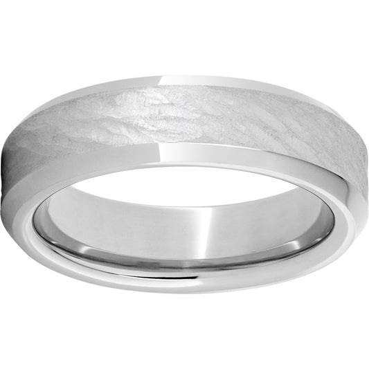 Serinium Beveled Edge Band with Bark 2 Finish and Polished Edges
