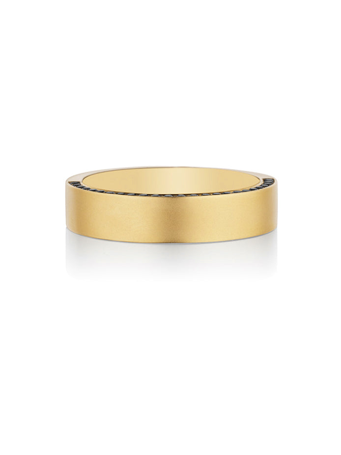 Henri Daussi 5mm Men's Wedding Band MB39 14k Gold Yellow 0.40 Ctw.