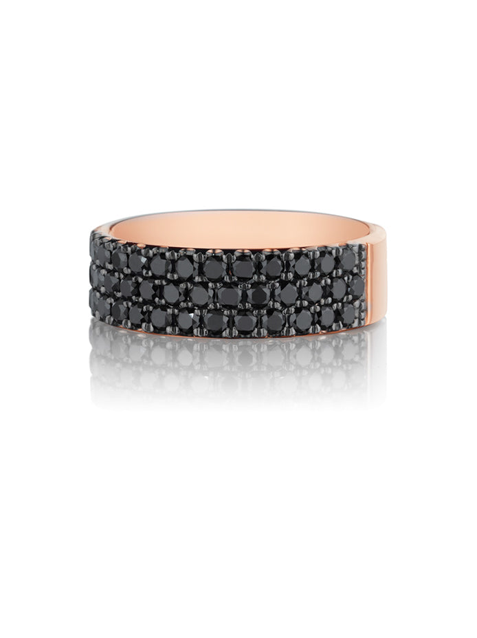 Henri Daussi 7mm Men's Wedding Band MB7-2 18k Gold Rose 2.00 Ctw.