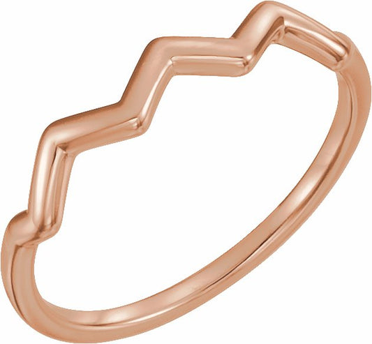 14K Rose Stackable Ring