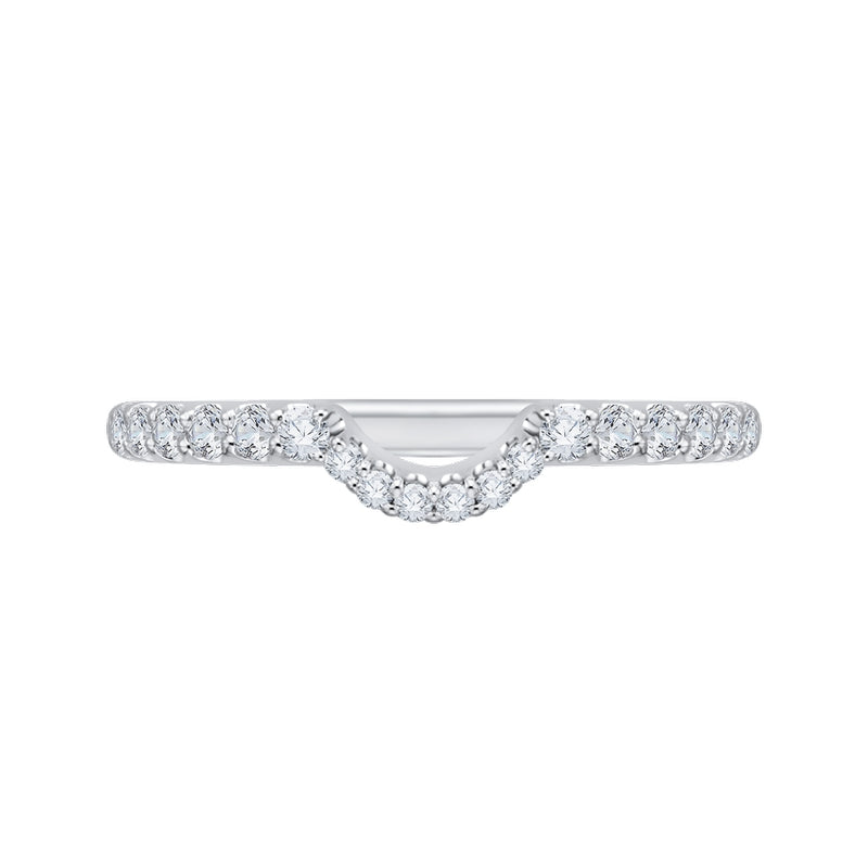 Shah Luxury 14K White Gold Diamond Wedding Band
