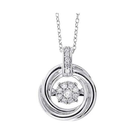 Gems One 14Kt White Gold Diamond (1/10 Ctw) Pendant