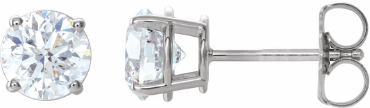 14K White 1 1/2 CTW Diamond Earrings