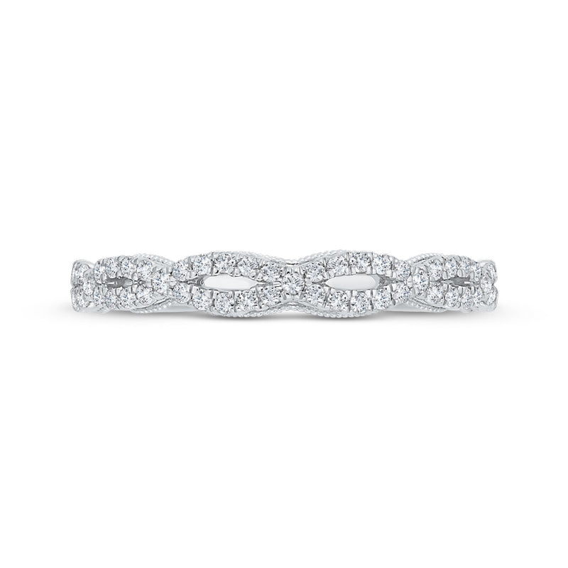 Shah Luxury 14K White Gold Diamond Wedding Band