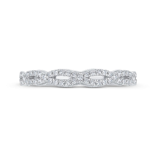 Shah Luxury 14K White Gold Diamond Wedding Band
