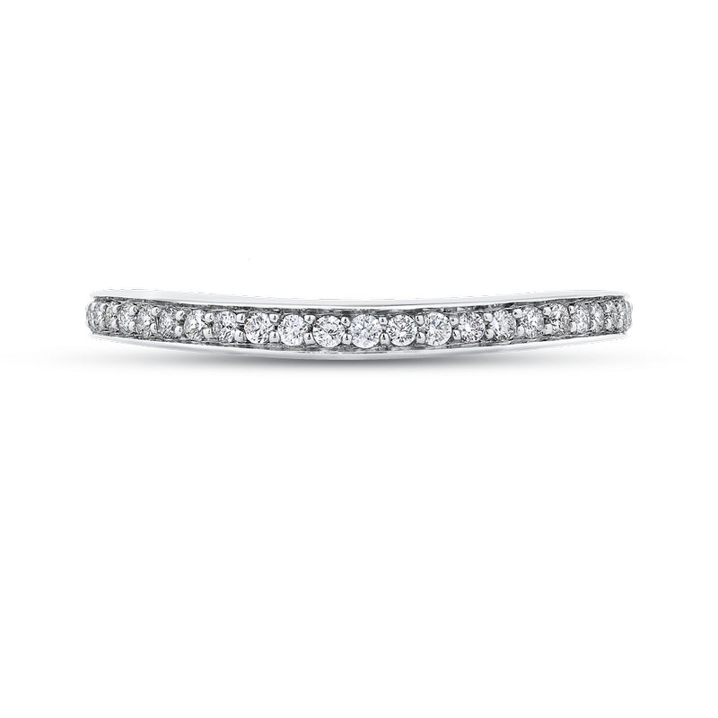 Shah Luxury Round Diamond Half-Eternity Wedding Band In 14K White Gold