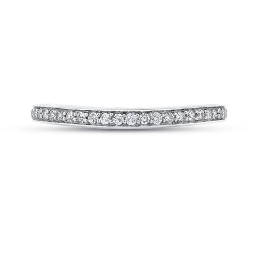 Shah Luxury Round Diamond Half-Eternity Wedding Band In 14K White Gold