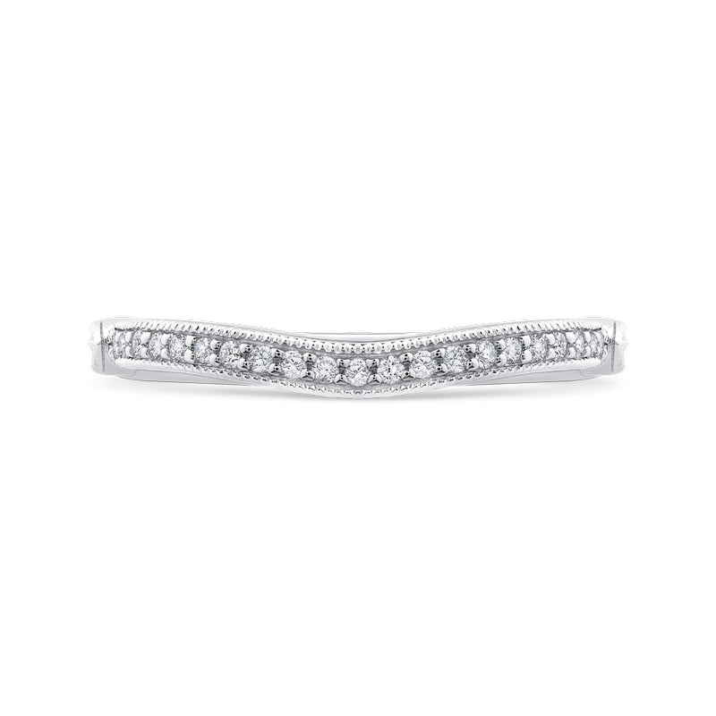 Shah Luxury Round Diamond Wedding Band In 14K White Gold