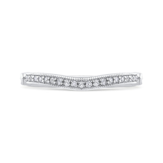 Shah Luxury Round Diamond Wedding Band In 14K White Gold