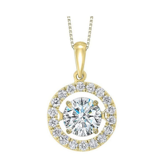 Gems One 14KT Yellow Gold & Diamond Rhythm Of Love Neckwear Pendant  - 2 ctw