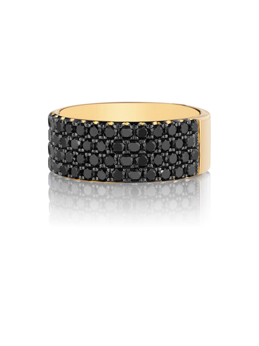 Henri Daussi 9mm Men's Wedding Band MB4-3 18k Gold Yellow 2.75 Ctw.