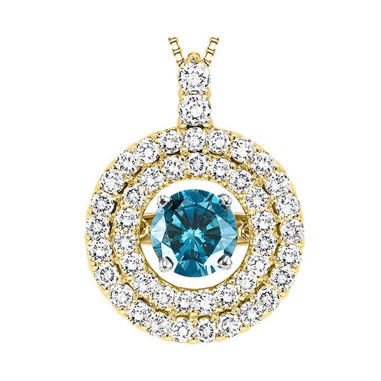 Gems One 14KT Yellow Gold & Diamond Rhythm Of Love Neckwear Pendant  - 1-3/4 ctw