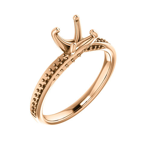 Stuller 14k Rose Gold Round Accented Engagement Ring
