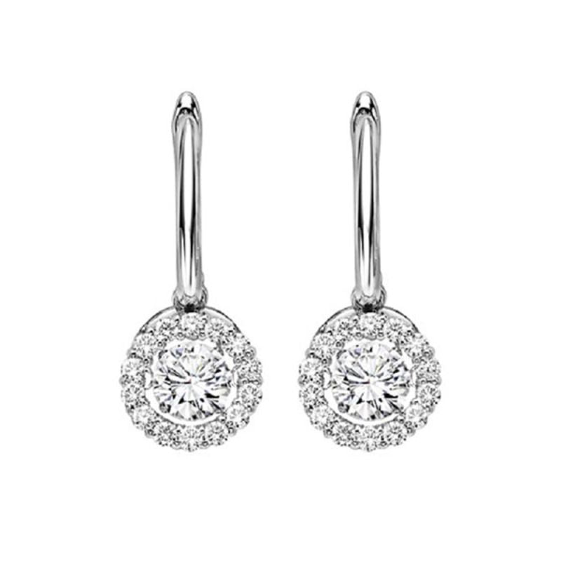 Gems One 14KT White Gold & Diamonds Stunning Fashion Earrings - 7/8 ctw