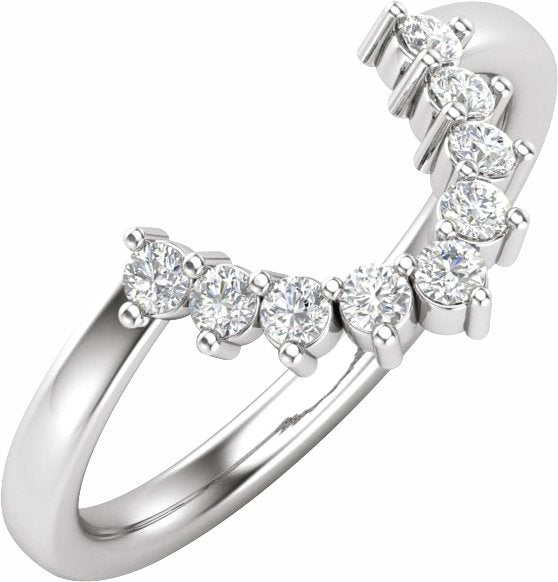 14K White 1/3 CTW Matching Diamond Band