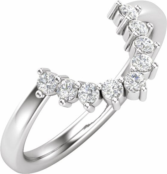 14K White 1/3 CTW Matching Diamond Band
