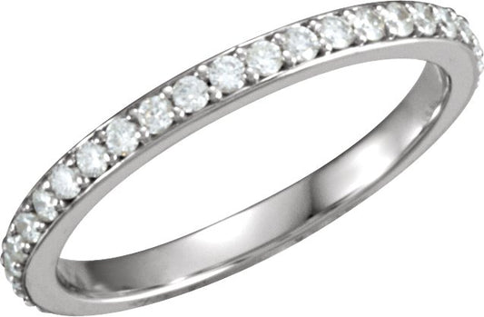 14K White 1/3 CTW Diamond Band