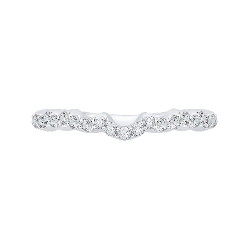 Shah Luxury Round Diamond Wedding Band In 14K White Gold
