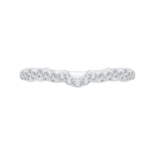 Shah Luxury Round Diamond Wedding Band In 14K White Gold