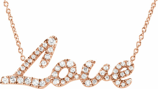 14K Rose 1/4 CTW Diamond 18 Necklace