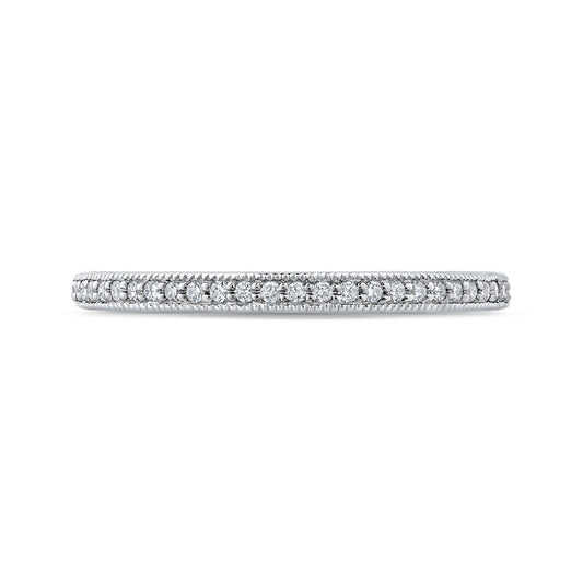 Shah Luxury Round Diamond Half-Eternity Wedding Band In 14K White Gold