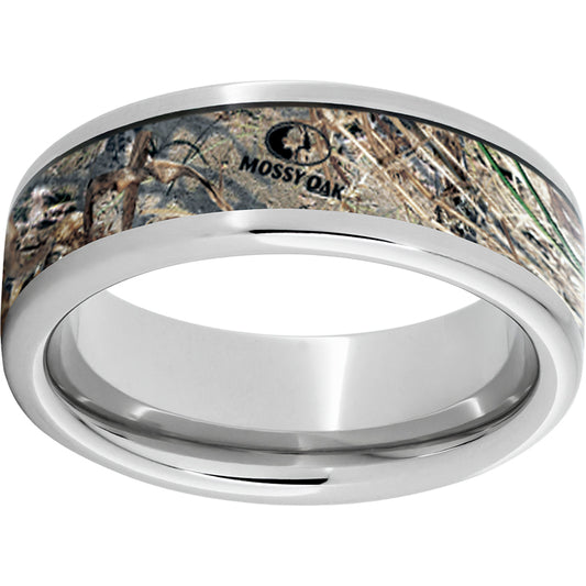 Serinium Pipe Cut Band with Mossy Oak Duck Blind Inlay