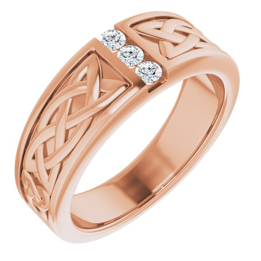 14K Rose 1/5 CTW Diamond Ring