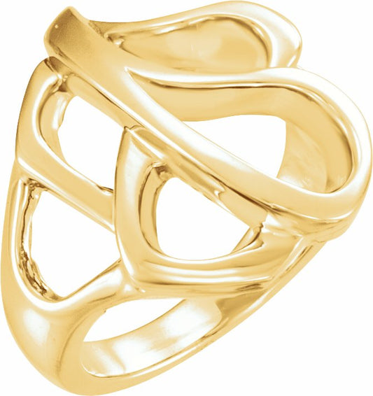 14K Yellow Metal Fashion Ring