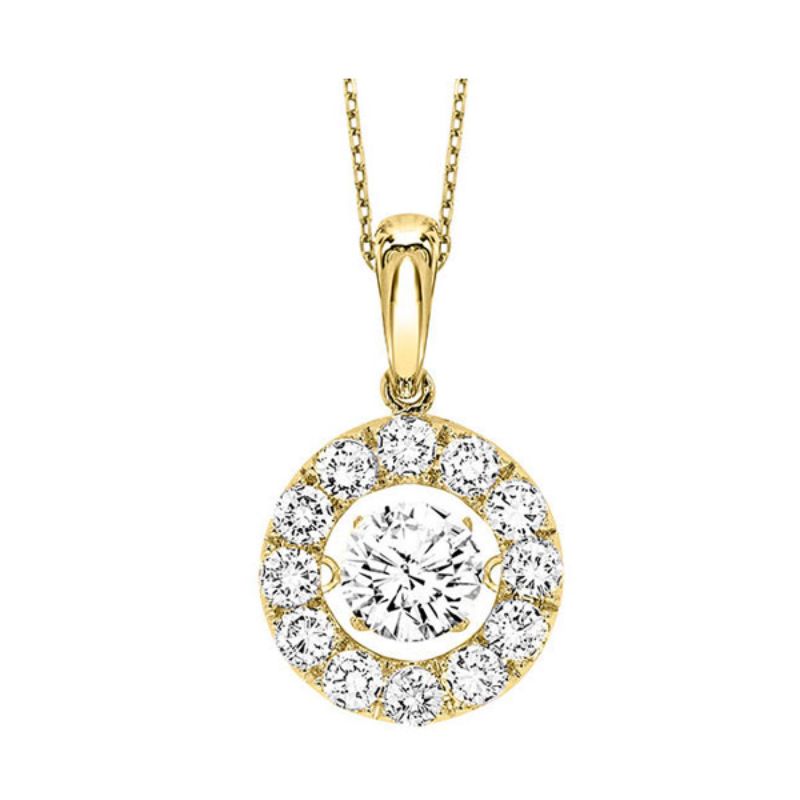 Gems One 14KT Yellow Gold & Diamond Rhythm Of Love Neckwear Pendant  - 1 ctw