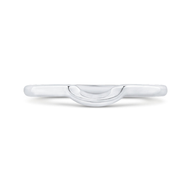 Shah Luxury Plain Wedding Band In 14K White Gold