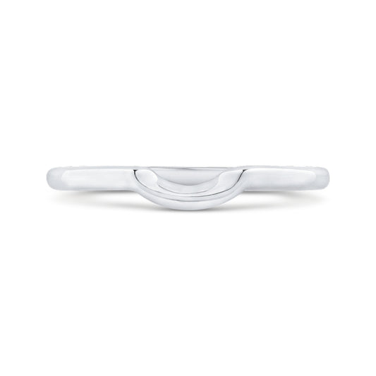 Shah Luxury Plain Wedding Band In 14K White Gold
