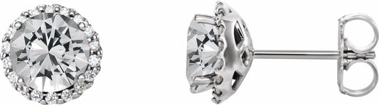 14K White 1/3 CTW Diamond Earrings