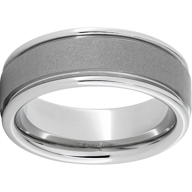 Serinium Rounded Edge Band with Sandblast Finish