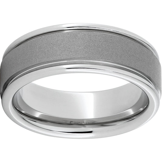 Serinium Rounded Edge Band with Sandblast Finish