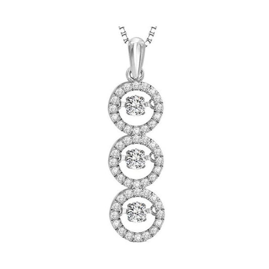 Gems One 14KT White Gold & Diamond Rhythm Of Love Neckwear Pendant  - 1-7/8 ctw