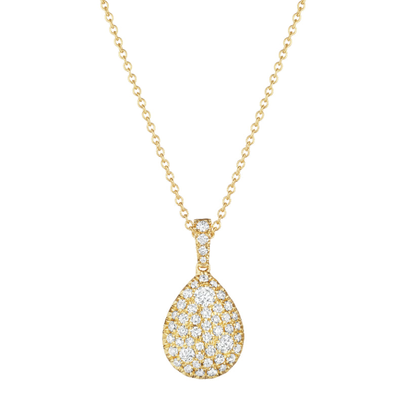 Henri Daussi 18k Yellow Gold Diamond Pendant