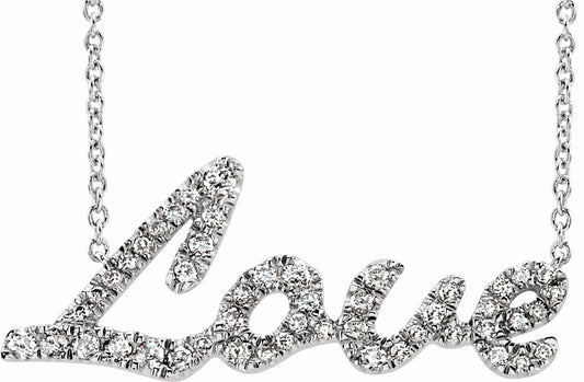 14K White 1/4 CTW Diamond 18 Necklace