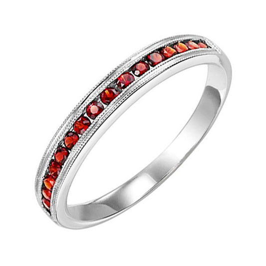 Gems One 10Kt White Gold Garnet (1/3 Ctw) Ring