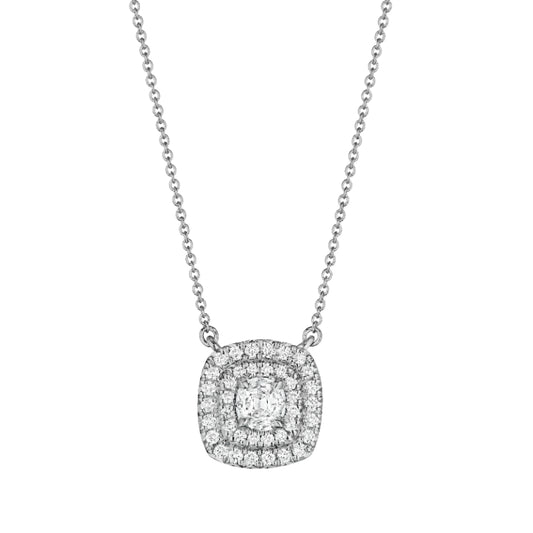 Henri Daussi White Platinum Diamond Pendant