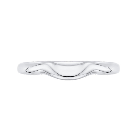 Shah Luxury 14K White Gold Plain Wedding Band