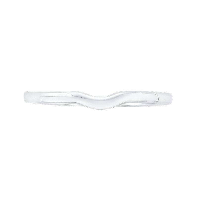 Shah Luxury 14K White Gold Plain Wedding Band