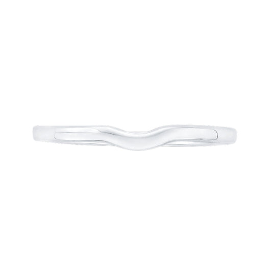 Shah Luxury 14K White Gold Plain Wedding Band
