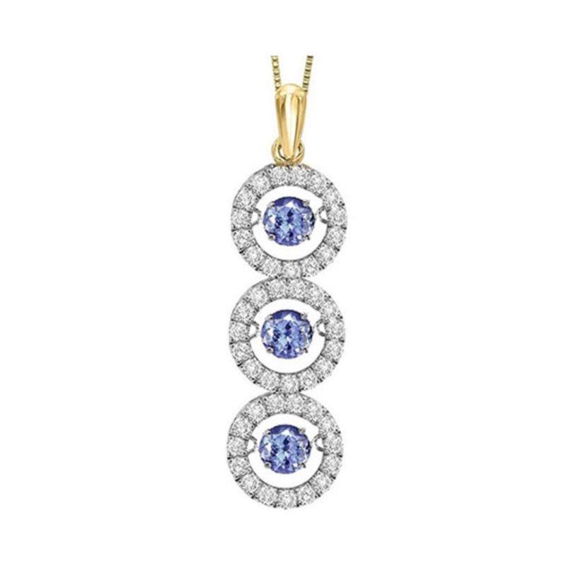Gems One 14KT Yellow Gold & Diamond Rhythm Of Love Neckwear Pendant  - 5/8 ctw