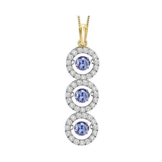 Gems One 14KT Yellow Gold & Diamond Rhythm Of Love Neckwear Pendant  - 5/8 ctw