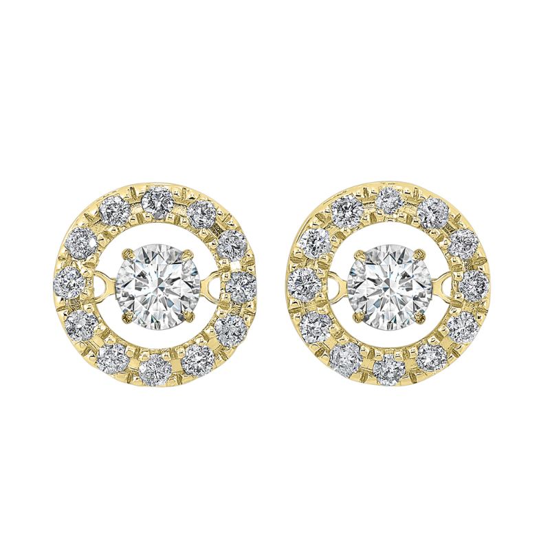 Gems One 14KT Yellow Gold & Diamond Rhythm Of Love Fashion Earrings  - 3/4 ctw