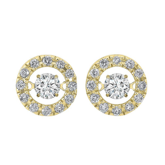 Gems One 14KT Yellow Gold & Diamond Rhythm Of Love Fashion Earrings  - 3/4 ctw